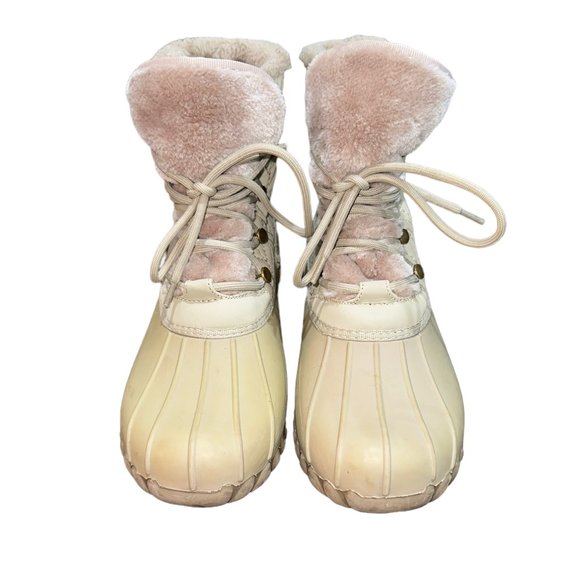 Baretraps Flash Duck Boots Fur Lined Size 10M Light Khaki Waterproof‎ Outdoors - Picture 3 of 6